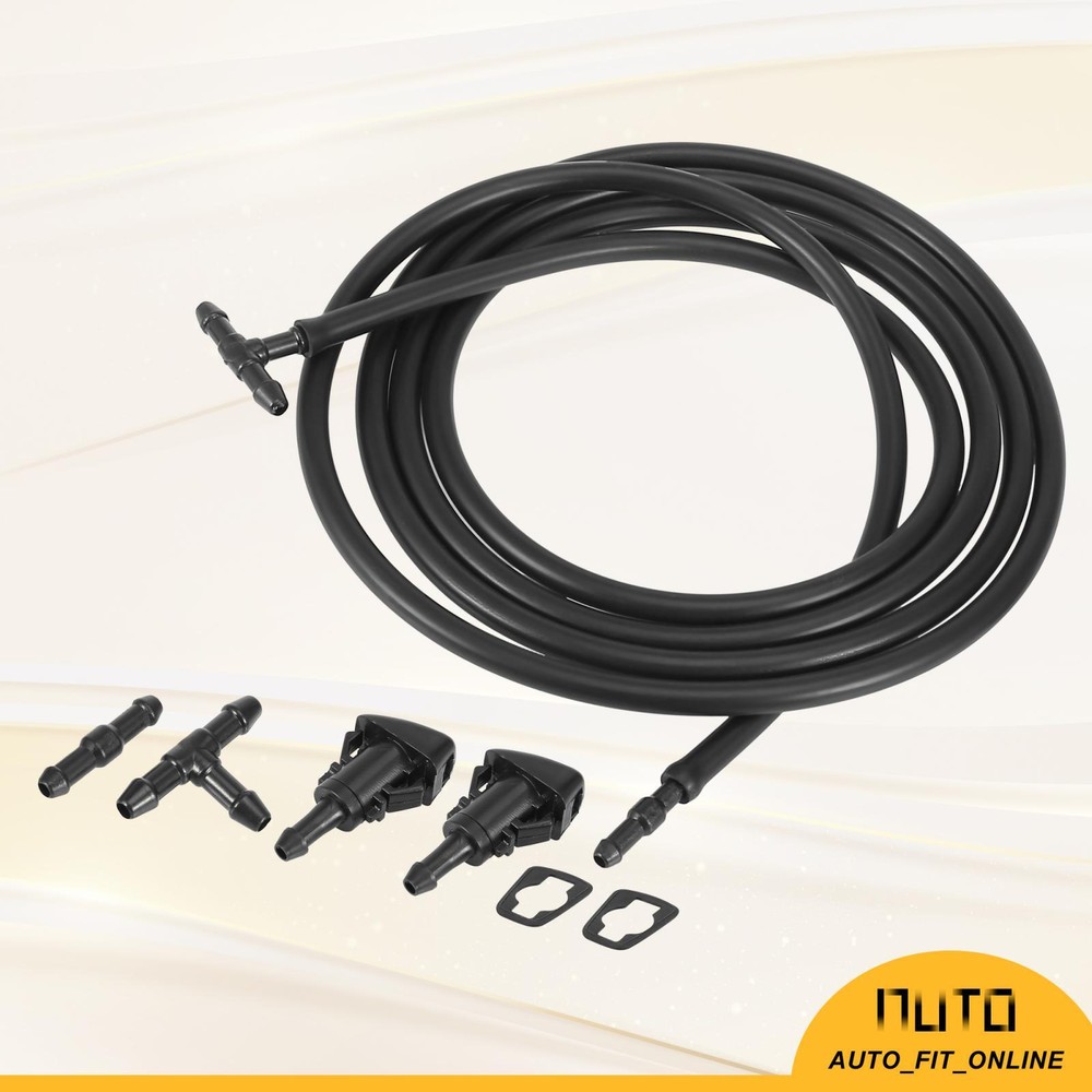 Custom for Jeep Compass Front Windshield Washer Nozzle Kit 2Meter Hose 5303833AA