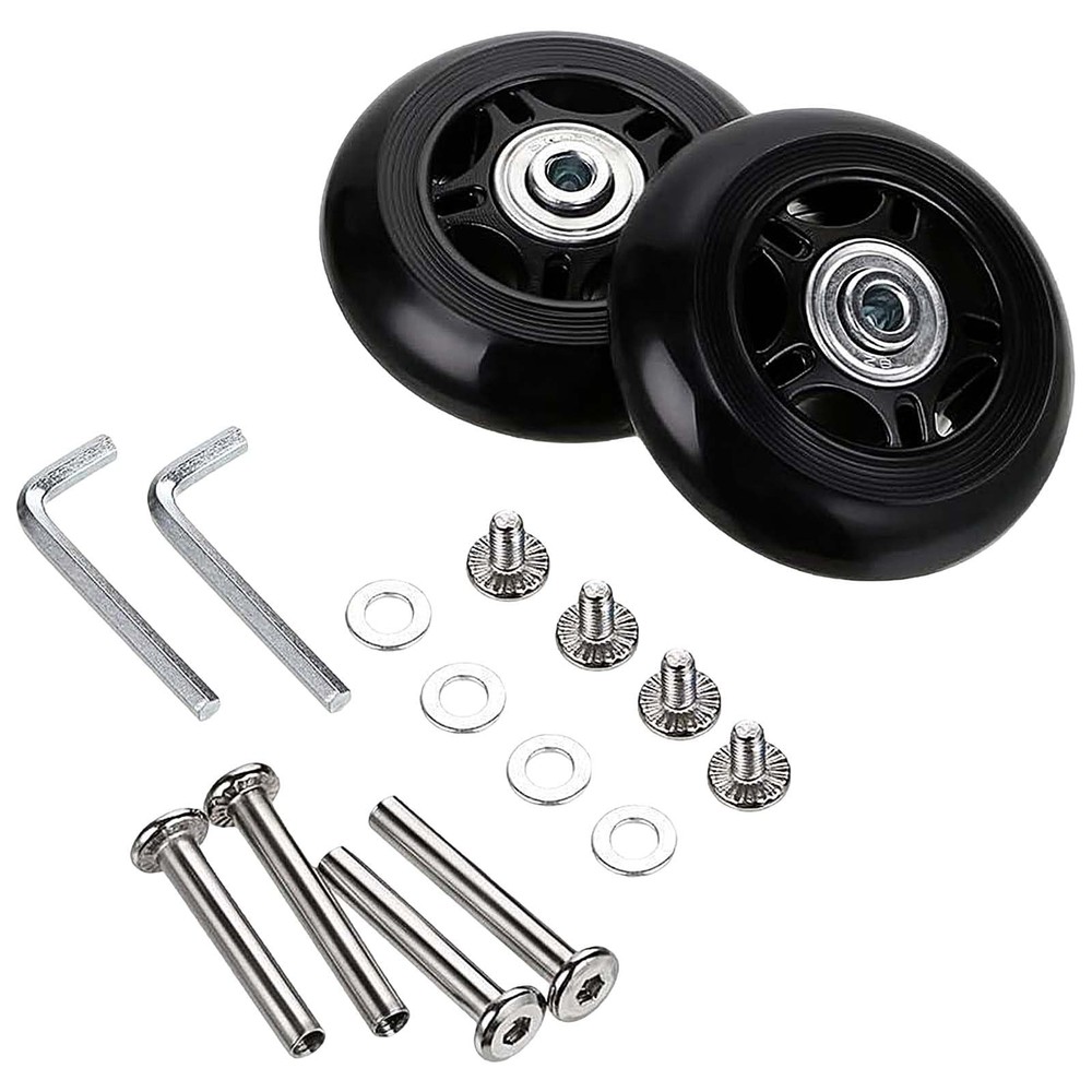 70mm x 24mm Luggage Replacement Wheels Kit 2 Pack