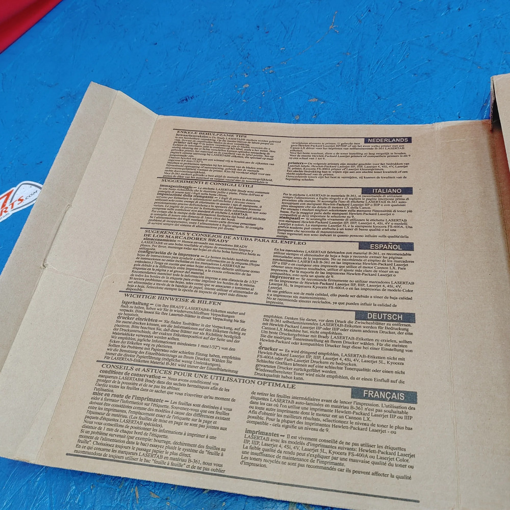 B-707 Rough Surface Polyester, Matte Finish White Lasertab Laser Printable Label