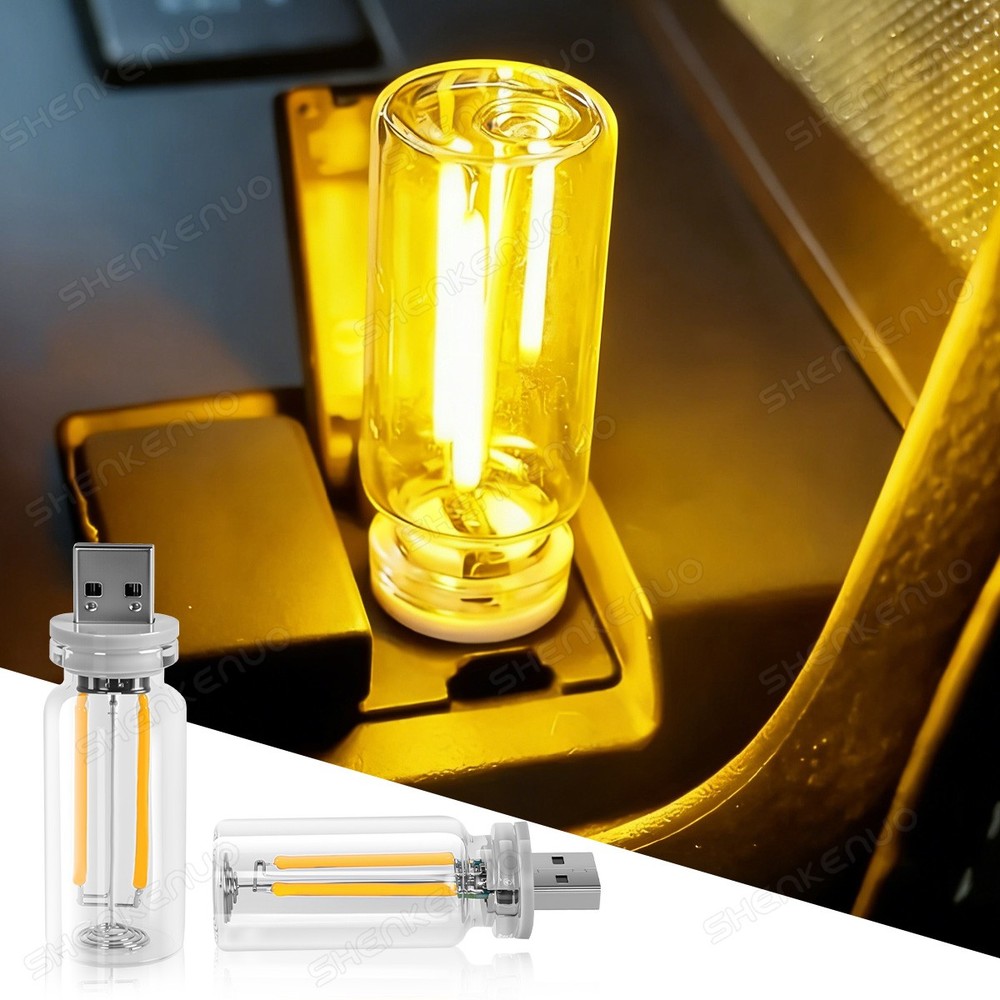 1A/2A USB Glass Bottle Atmosphere Night Light Touch Switch Dimmable LED Bulbs