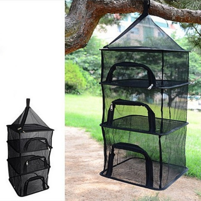 4 Layer Folding Mesh Camping Tool Shelf
