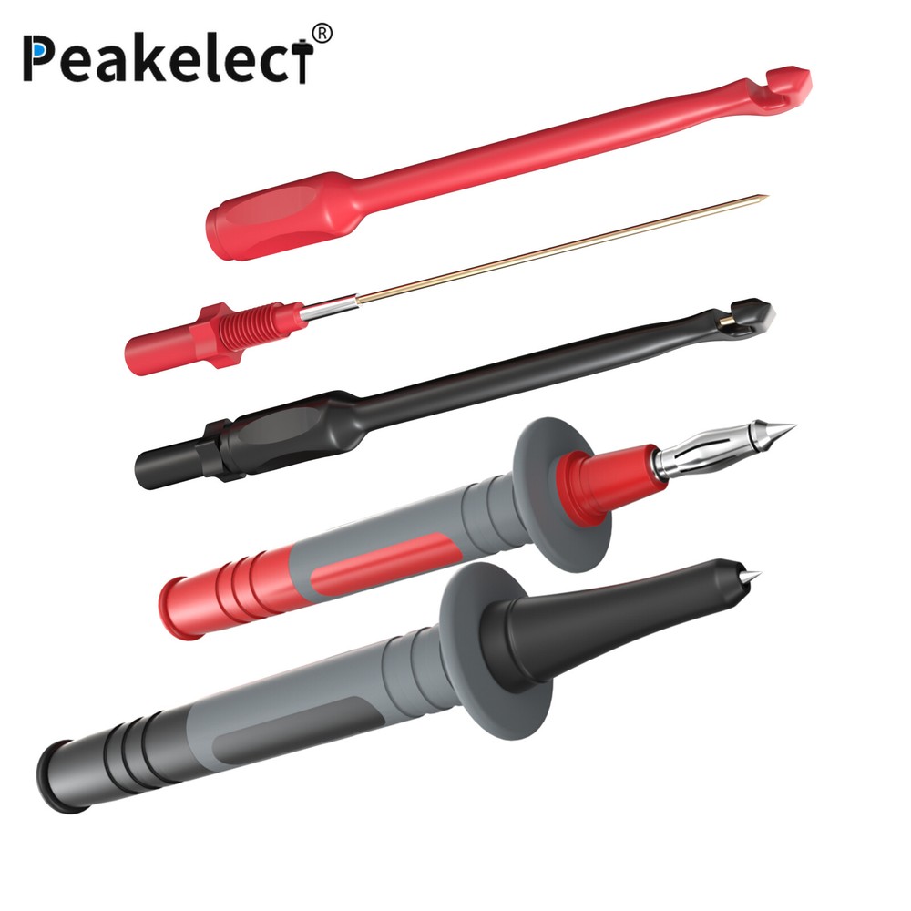 25PCS Silicone Multimeter Test Leads Kit with Replaceable Wire Piercing Probes