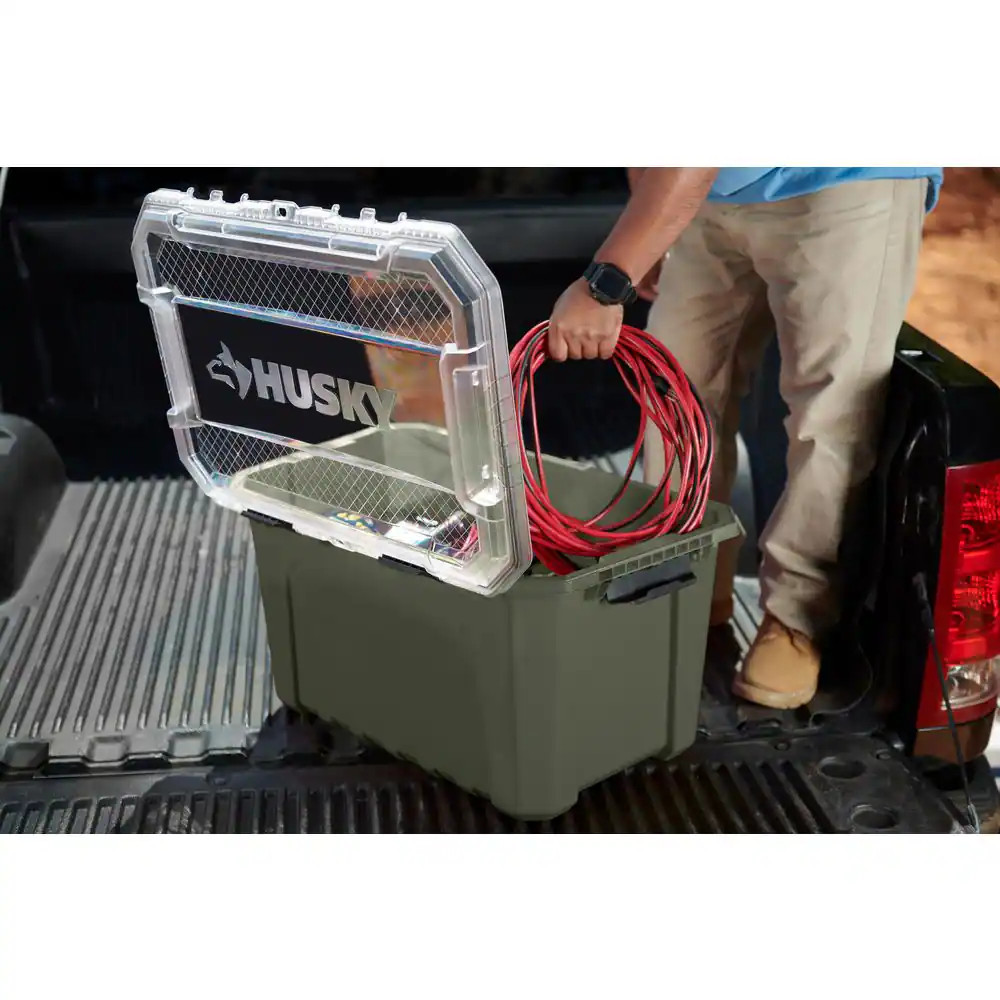 20 Gal. Professional Heavy Duty Waterproof Stackable Plastic Storage Container w