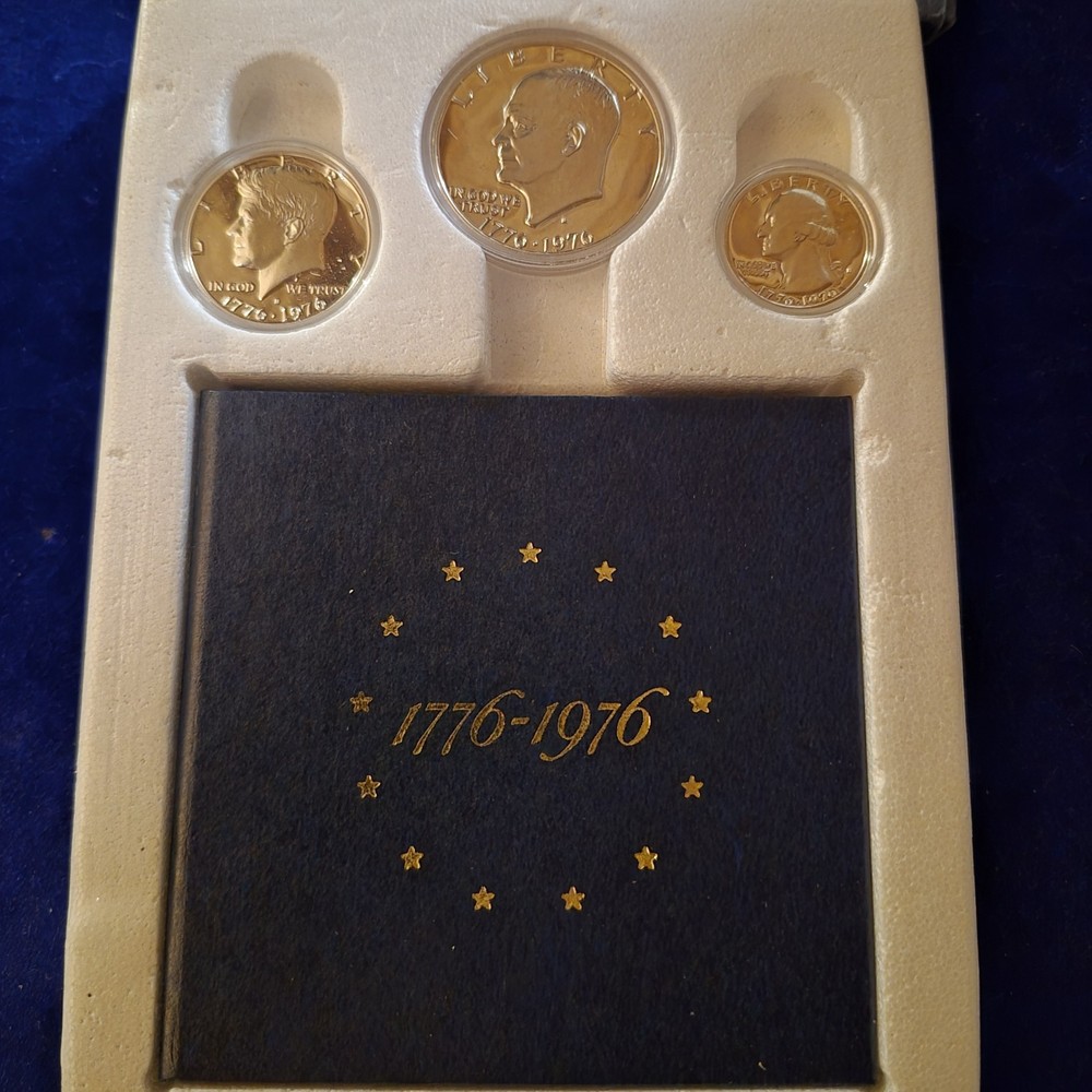 1976 Bicentennial, 3 coin set, 40% silver DCAME