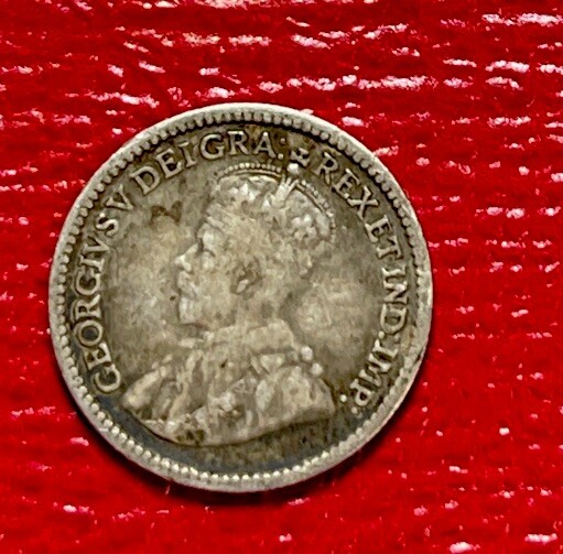 1912 Canada 5 Cent Silver World Coin. ENN Coins