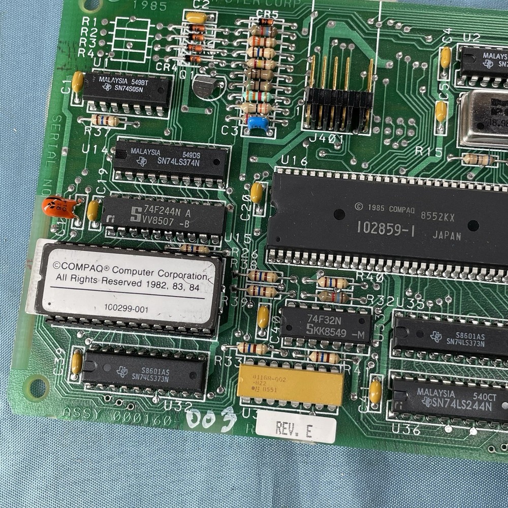 COMPAQ VDU CONTROLLER BOARD CARD 000161 1985