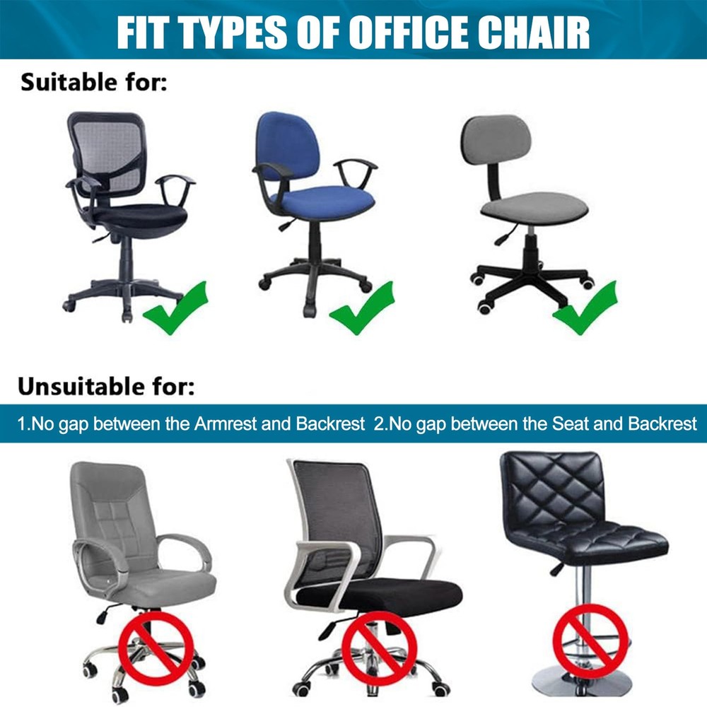 Smiry Stretch Printed Office Computer Chair Covers Universal Washable Removable