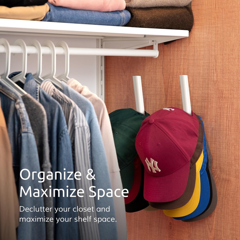 Hat Hook for Baseball Caps – Wall Mounted Vertical Hat Holder, Multi-Purpose ...