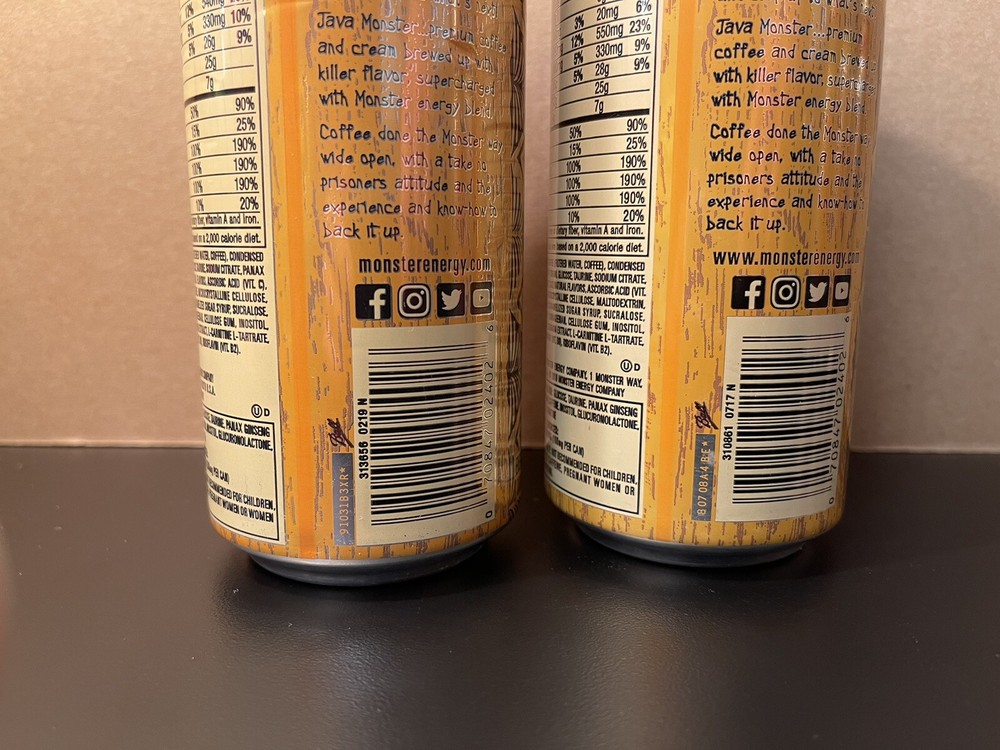 Monster Energy Java Salted Caramel Full 15oz Can Old 160mg Caffeine Version