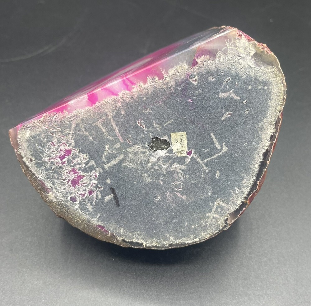 Pink Agate Planter Candle Holder 4.5” X 3” X 3.25”, Solid Agate Polished Dyed.