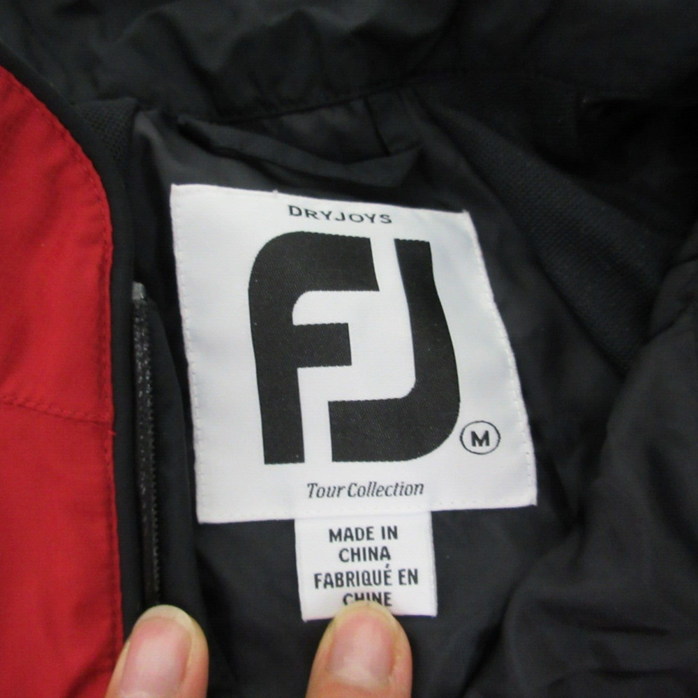 FootJoy Jacket Mens Medium Red Windbreaker Color Block