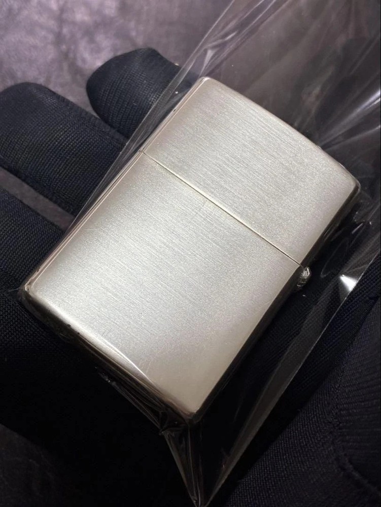 Zippo Timelight Dial White Silver One Sided Processing Lighter Regular Japan