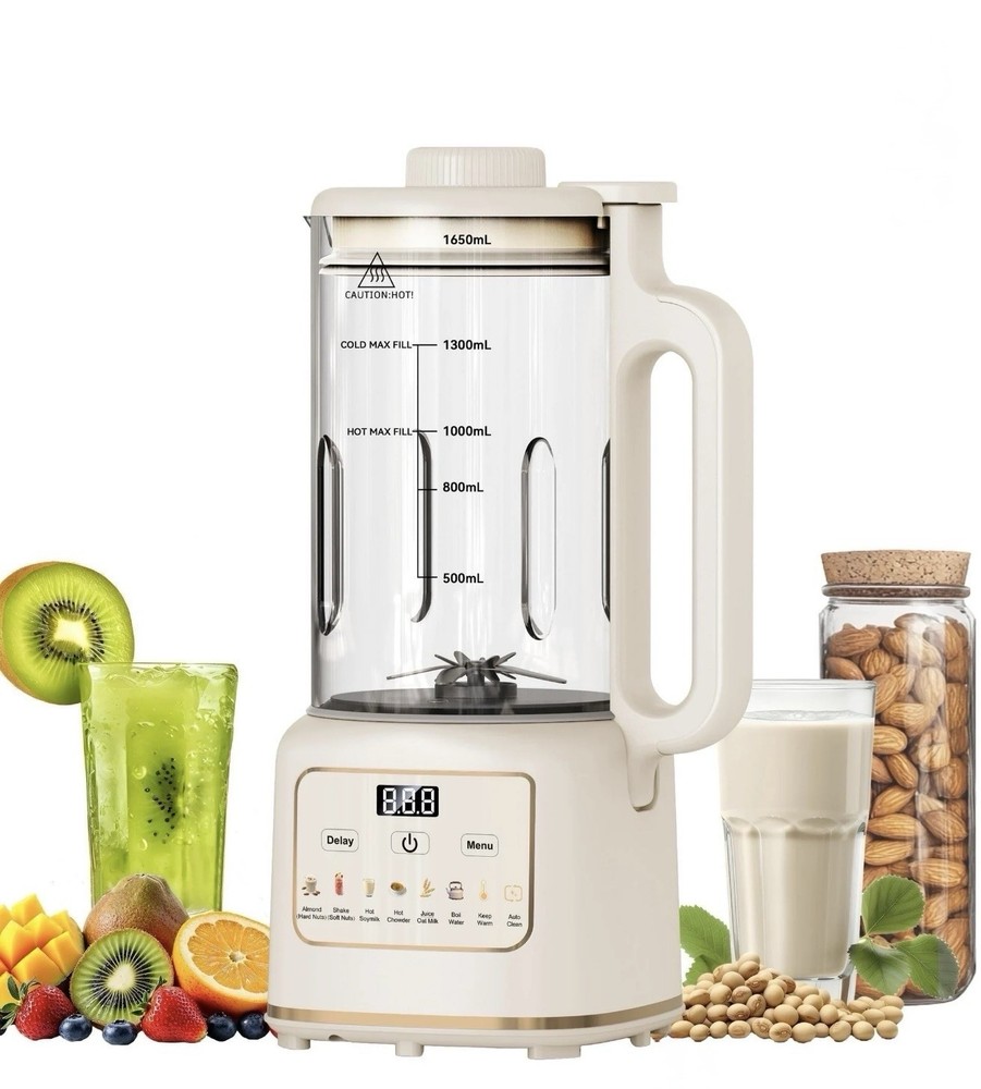 50oz Nut Milk Maker, Hot Food Processor, High-Speed Blender