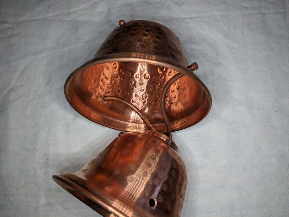 New Solid Copper Hammered Rain Chain Cup Replacement Part Cup + Hardware