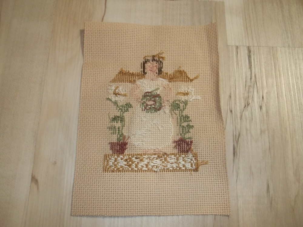 Angel Cross Stitch Completed Blessed