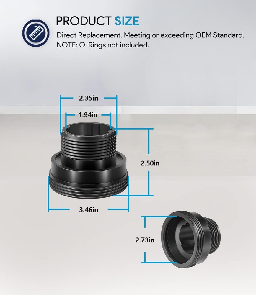 194801 Bulkhead Fitting 2" Replacement for Pool & Spa Filter, Clean & Clear Plus