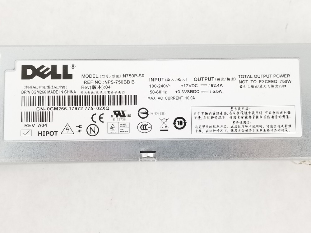 Dell GM266 Power Supply 750w