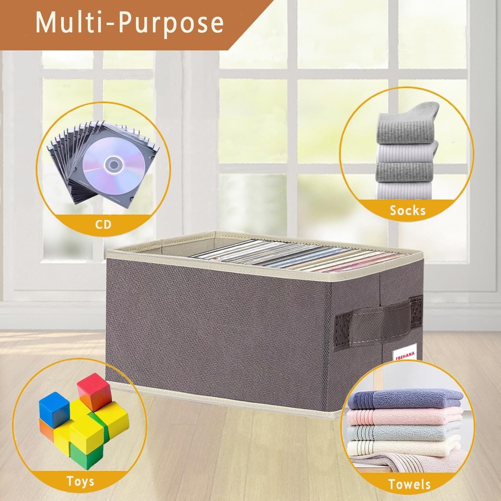 CD/DVD storage box Universal stackable organizer with lid Blu-ray disc media