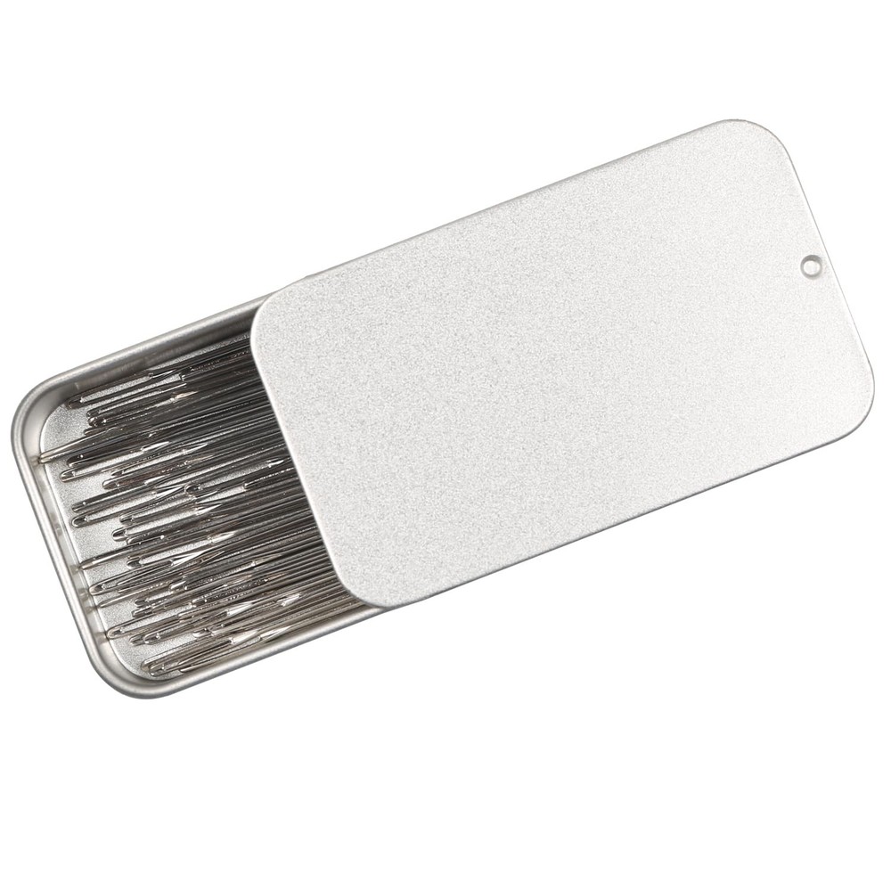40PCS Large Eye Sewing Needles, 8 Sizes Hand Sharp Multi-Size, Silver