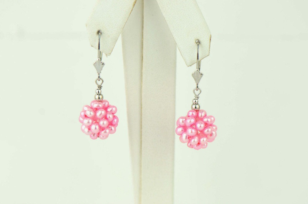 Sterling Silver Genuine Freshwater Earrings
