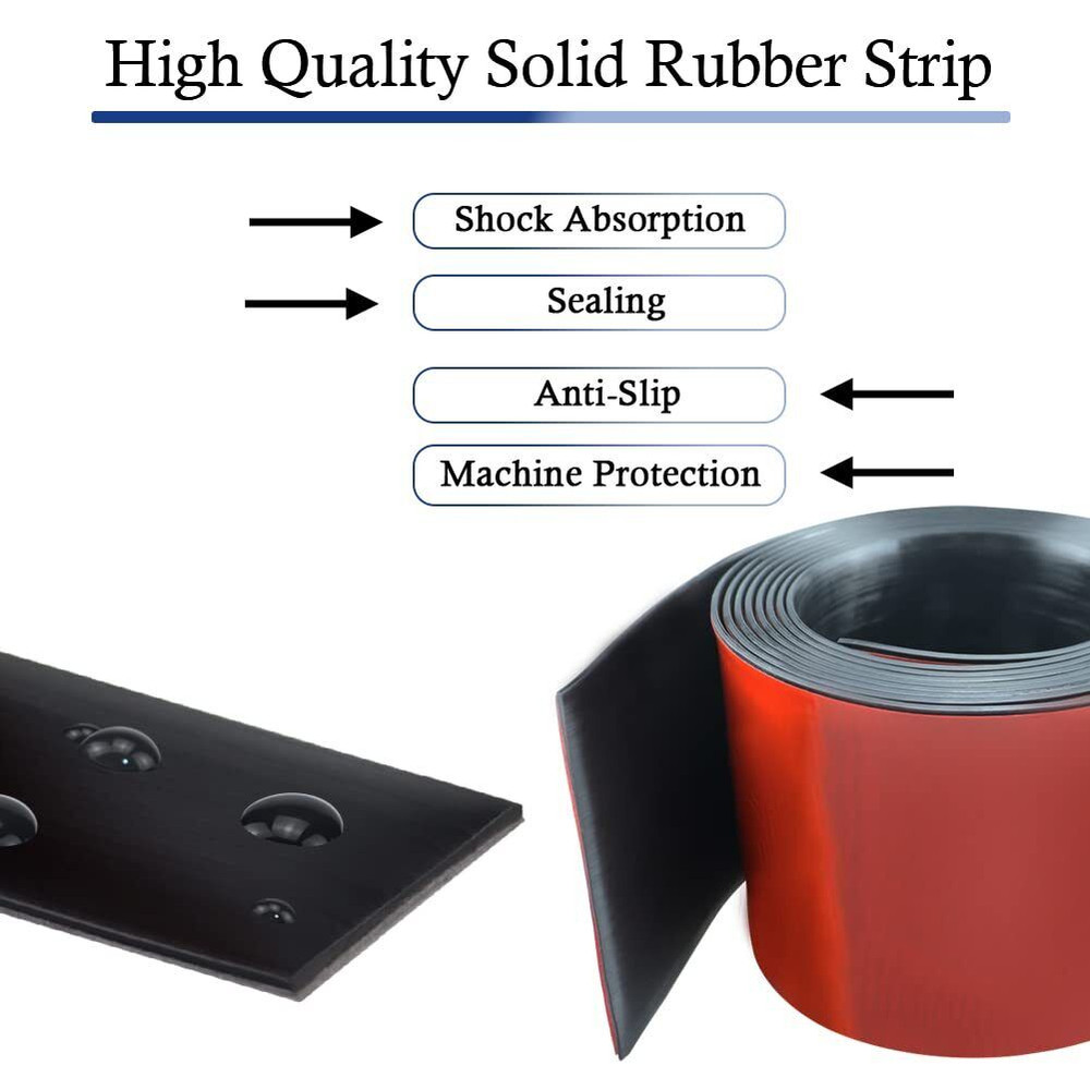 Neoprene Rubber Strips Self Adhesive Solid Rubber Sheets Rolls & Strips for D...