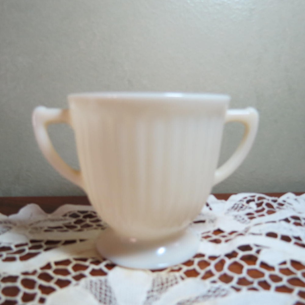 MacBeth Evans Petalware Monax Cream Open Sugar Bowl