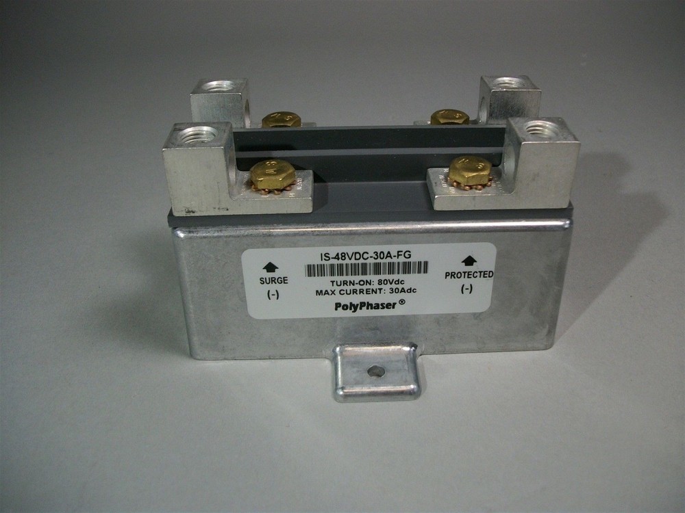 Polyphaser IS-48VDC-30A-FG Impulse Suppressor / Surge Protector 48V/80V/30A