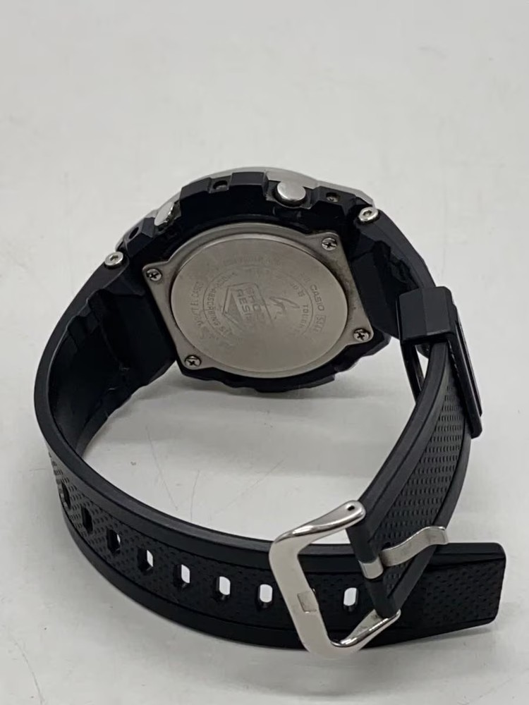 CASIO Solar Watch G SHOCK Digital Analog SLV BLK
