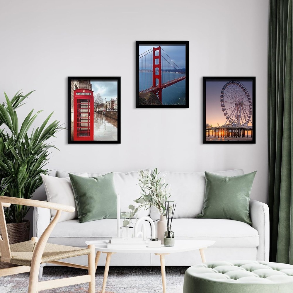 8X10 Picture Frame Wall Hanging Photo Frame Black 5 Pack