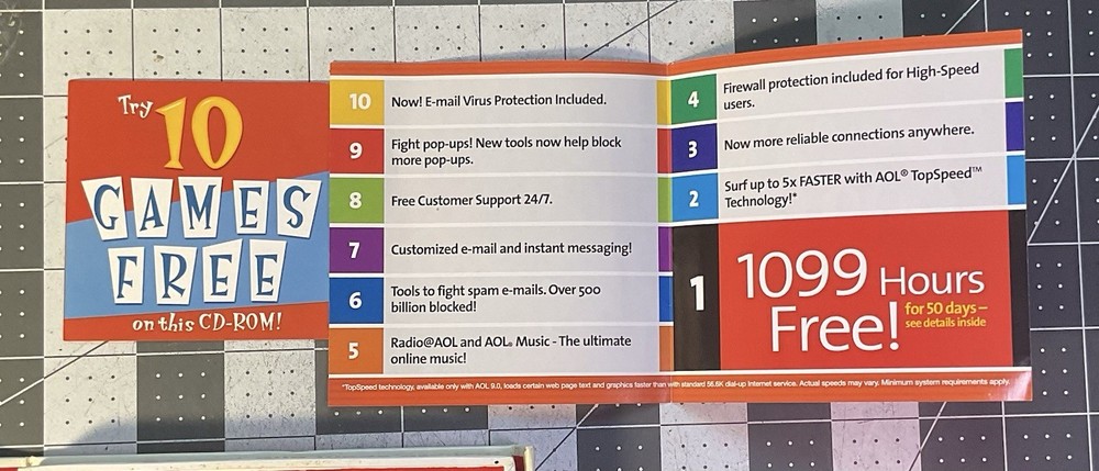 Vintage AOL Online Free Trial CD