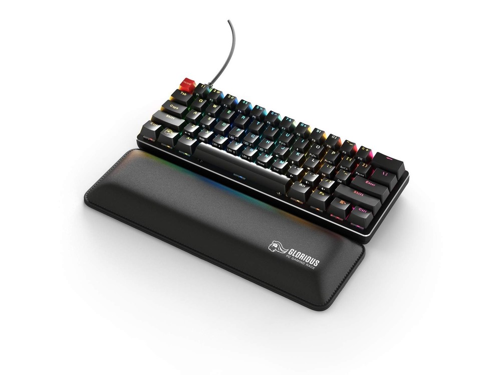 Glorious Wrist Pad/Rest - Compact - Black - Mechanical Keyboards, Stitched Ed...