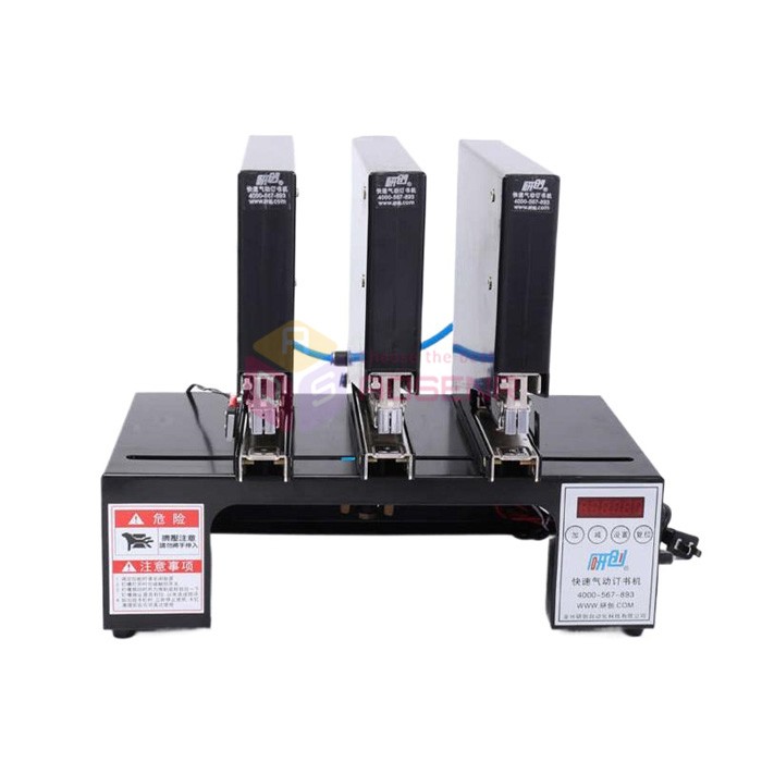 Three-head Pneumatic Stapler Pneumatic Binding Machine Automatic Binder 110V