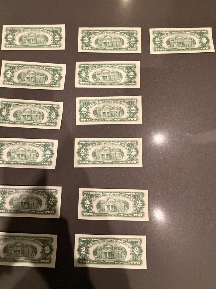 1963 2$ Red Seal Consecutive Order Bills UNCIRCULATED