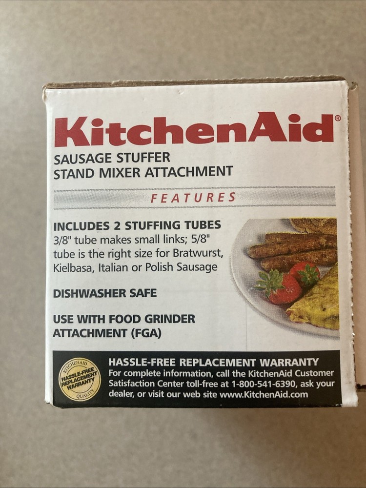 KitchenAid Sausage Stuffer Kit Model SSA Use With Good Grinding Attach