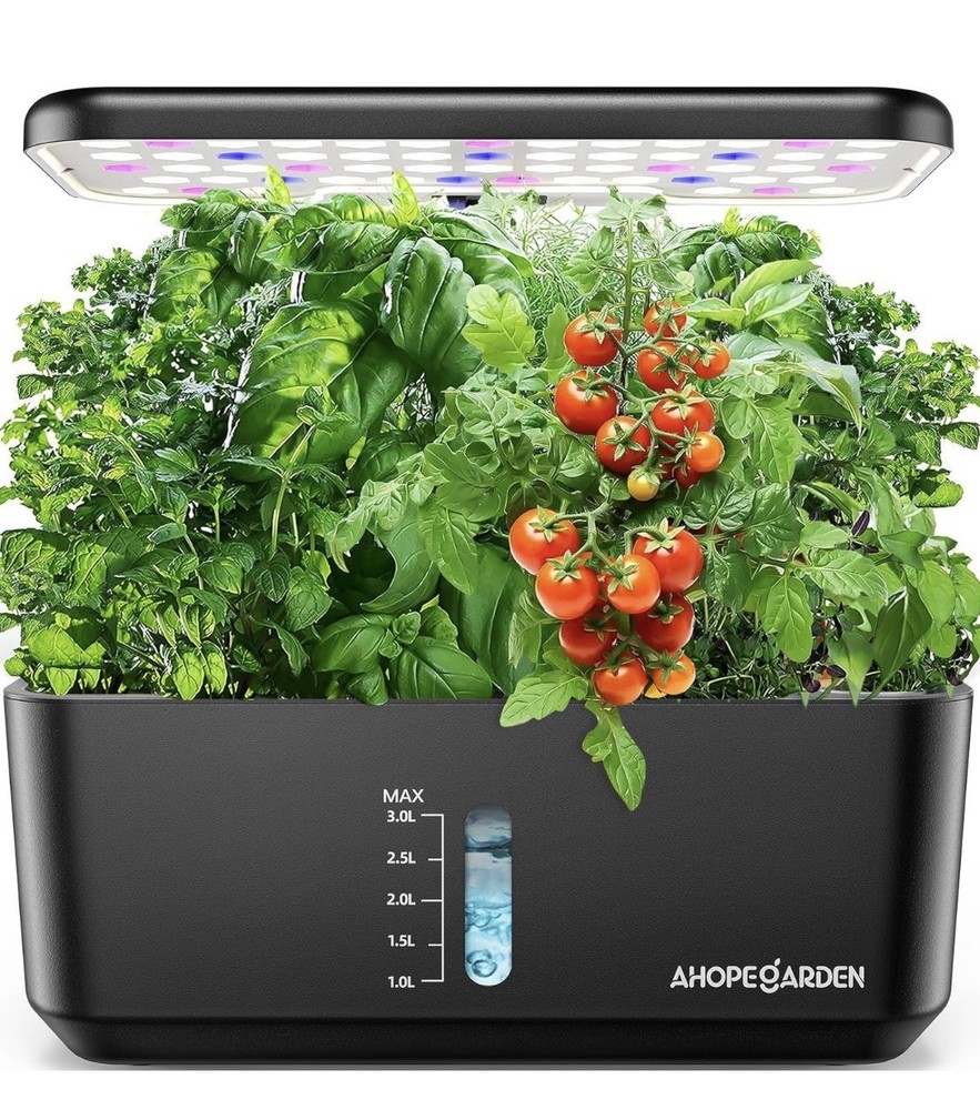 Ahopegarden Indoor Hydroponic Garden System Black Missing Top ( no pods).