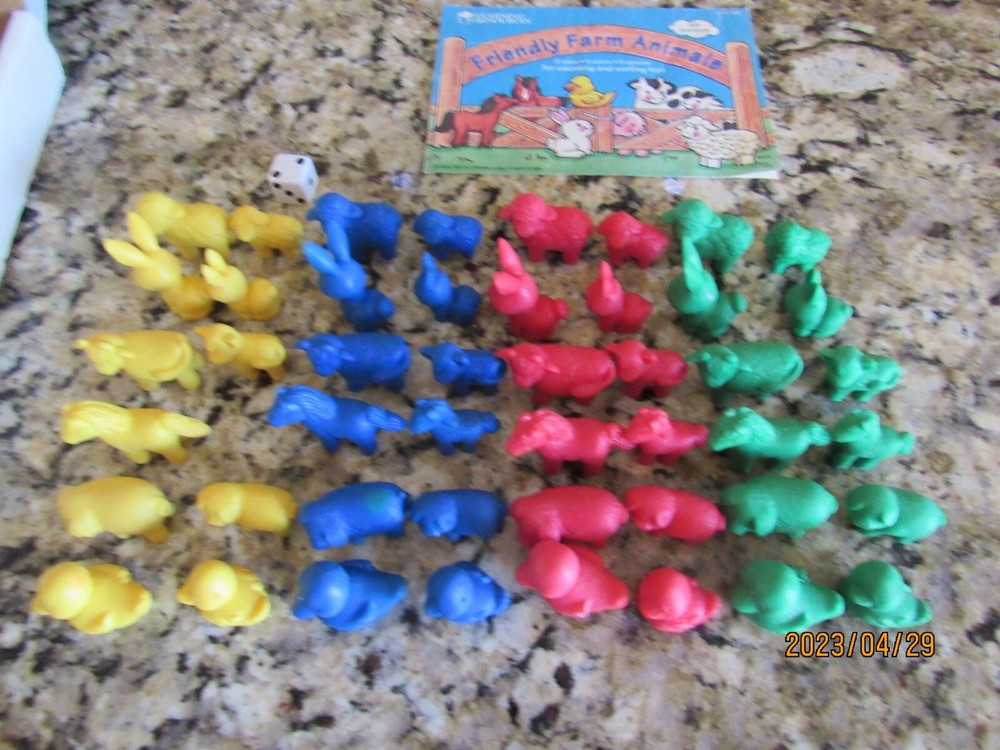 Lot 2 Learning Resources-Mini Motor Math-Friendly Farm Activity Sets-Games