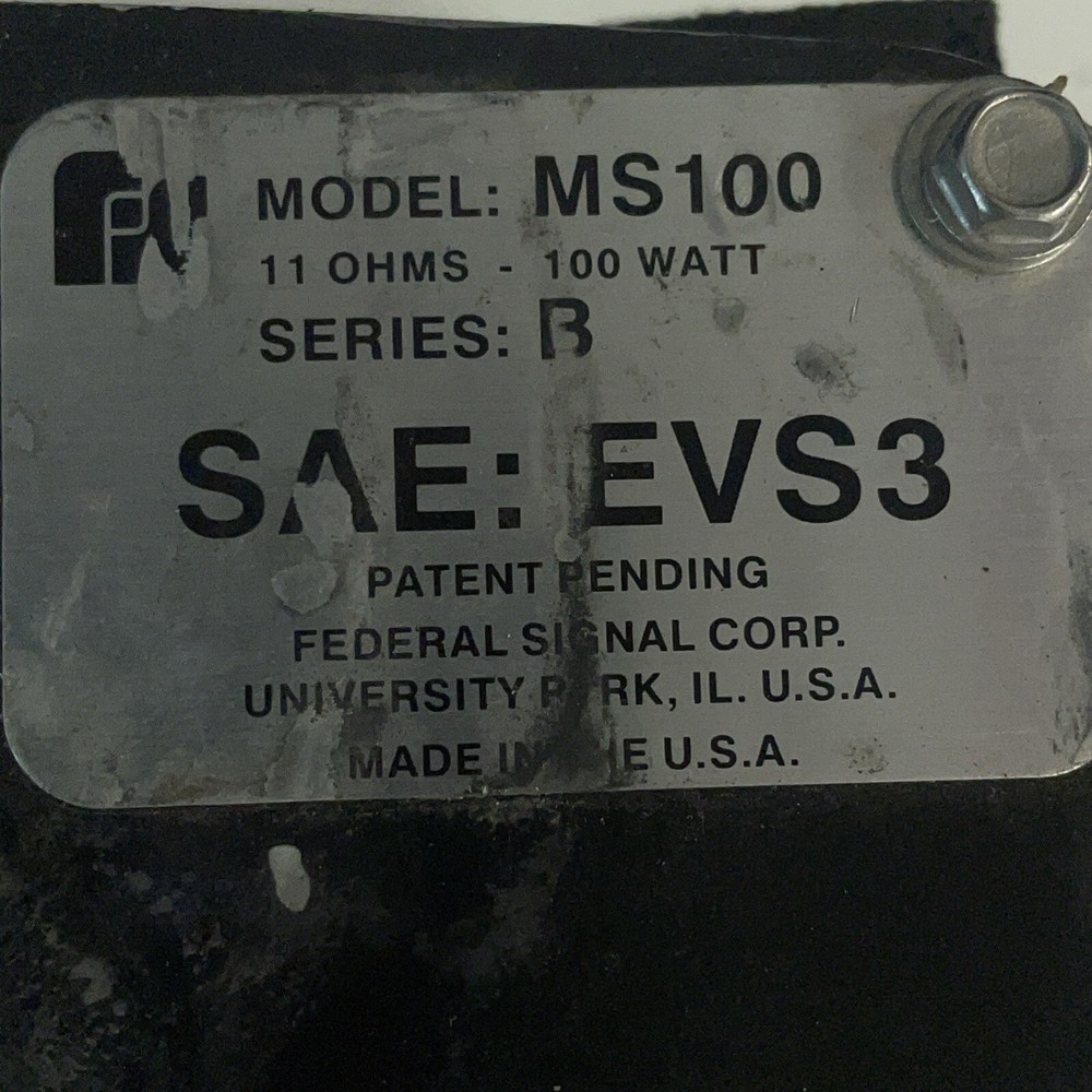 FEDERAL SIGNAL MS100 DynaMax 100W Siren