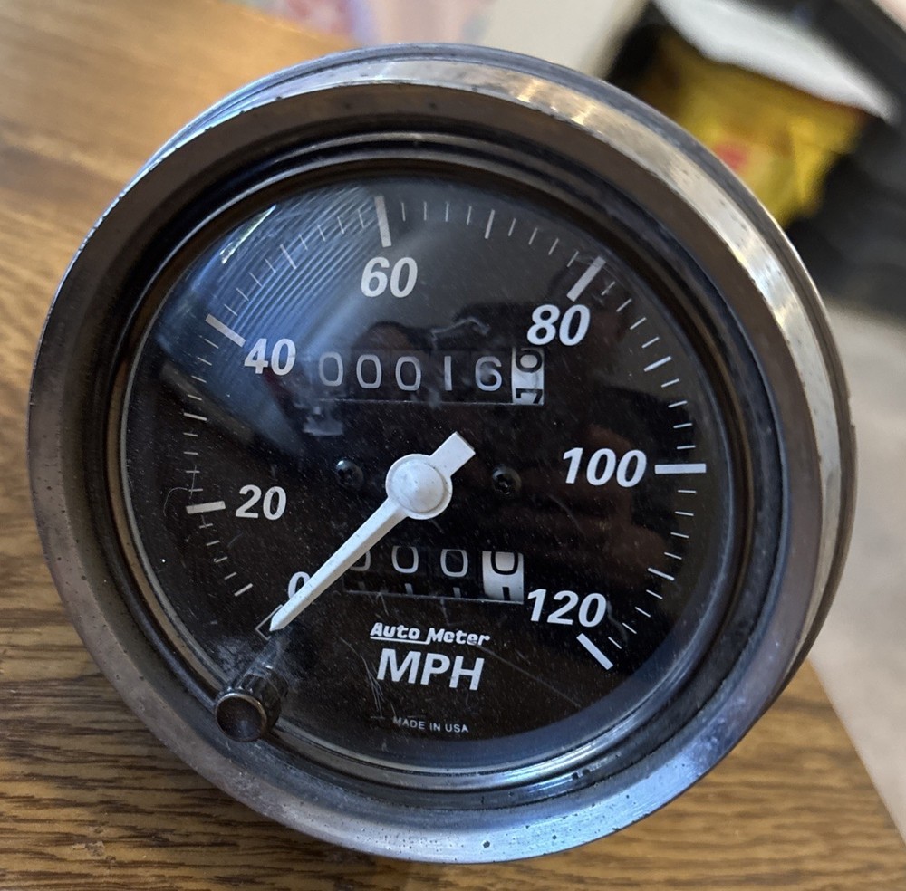 AutoMeter MPH Speedometer 0-120 USA , AS  IS UNTESTED USED