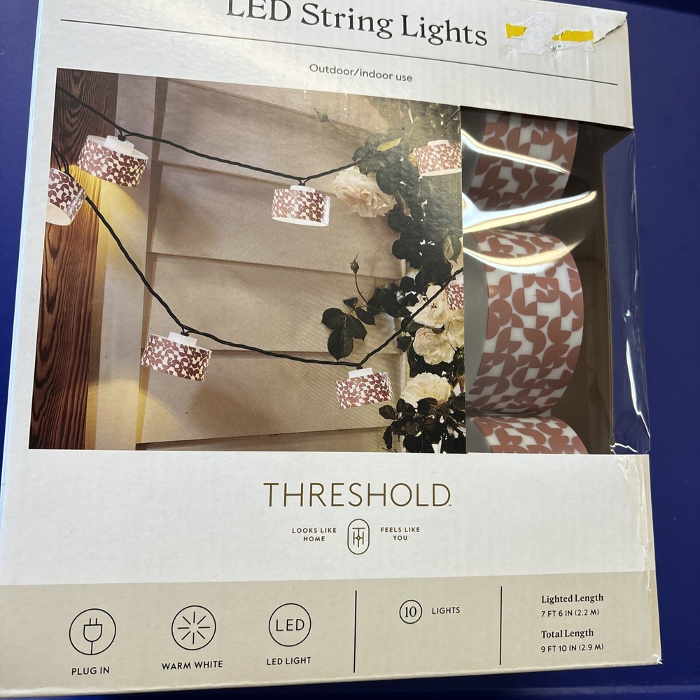 Threshold Led String Light Set 10 Light Set Listed 10/3
