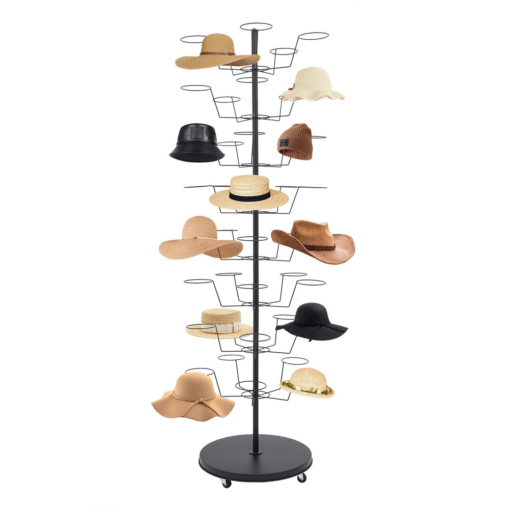 Hat Rack, Freestanding Hat Display Stand, 8-tier Hat Holders