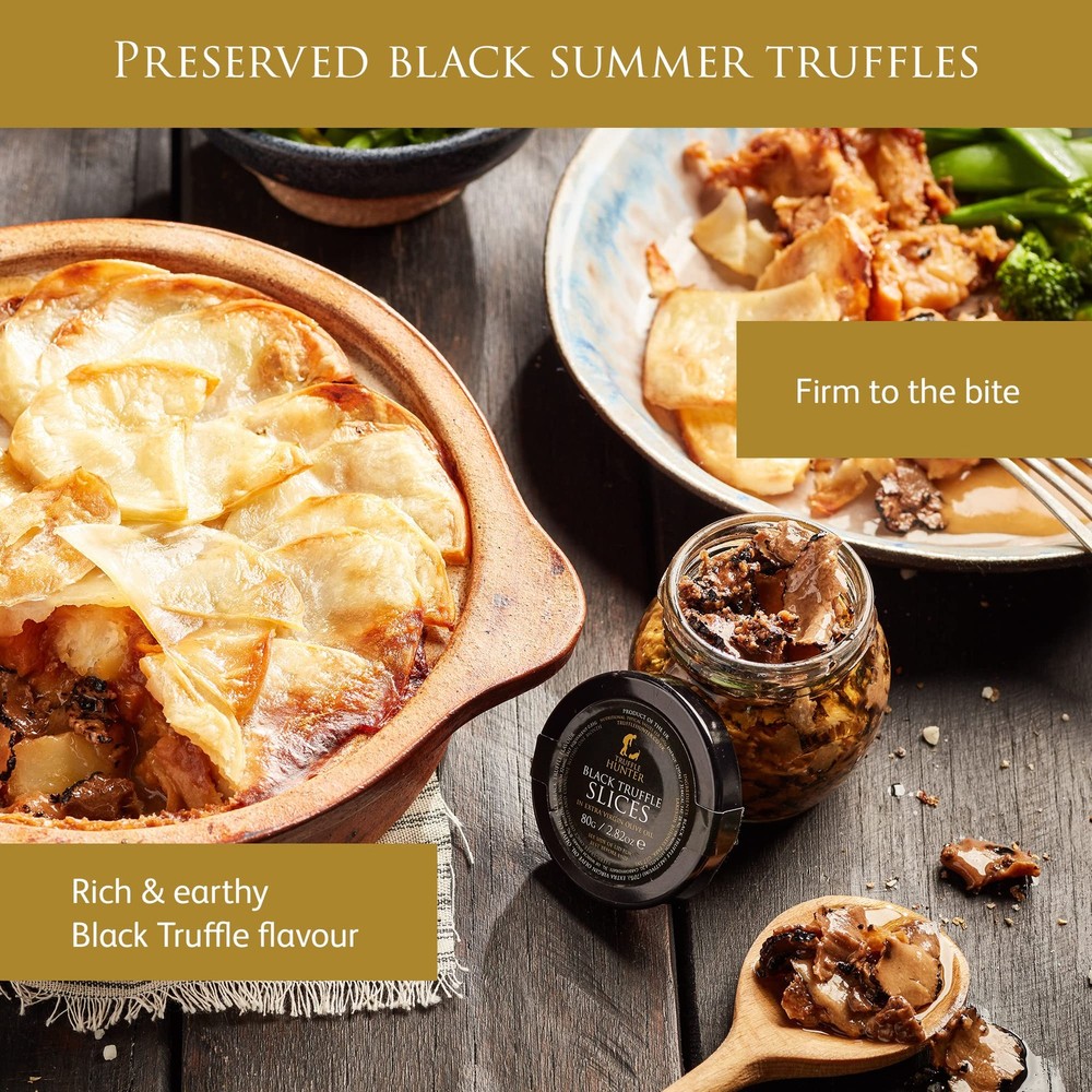 TruffleHunter - Black Truffle Slices - 01. - 2.82 ounces, black