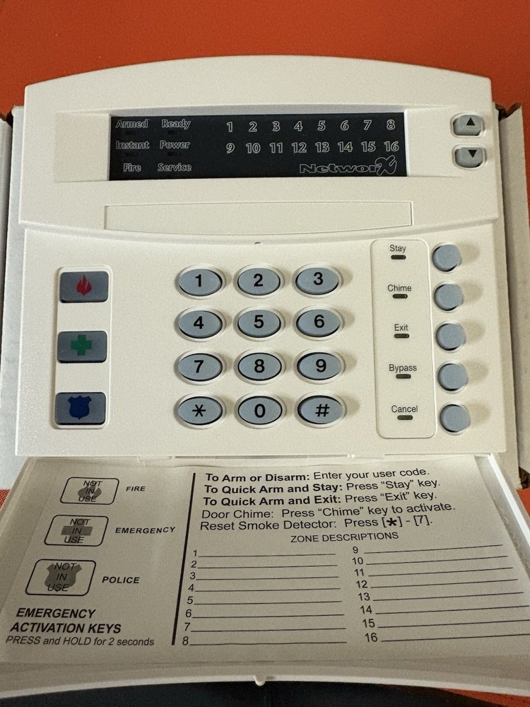 GE NX-1316E 16 Zone Keypad