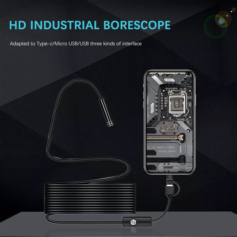 Megapixels HD USB C Endoscope Type C Borescope Inspection Camera for Android