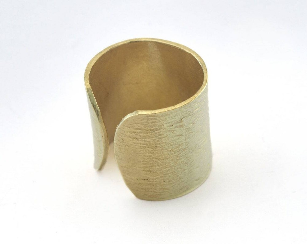 Brushed Adjustable Ring Raw brass 20mm (18mm 7.5US inner size) 3332 ring20