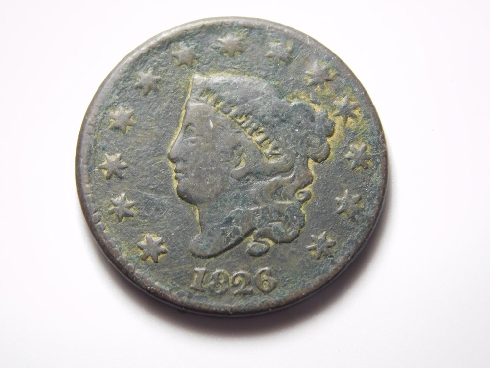 OLD US COIN 1826 CORONET HEAD LARGE CENT