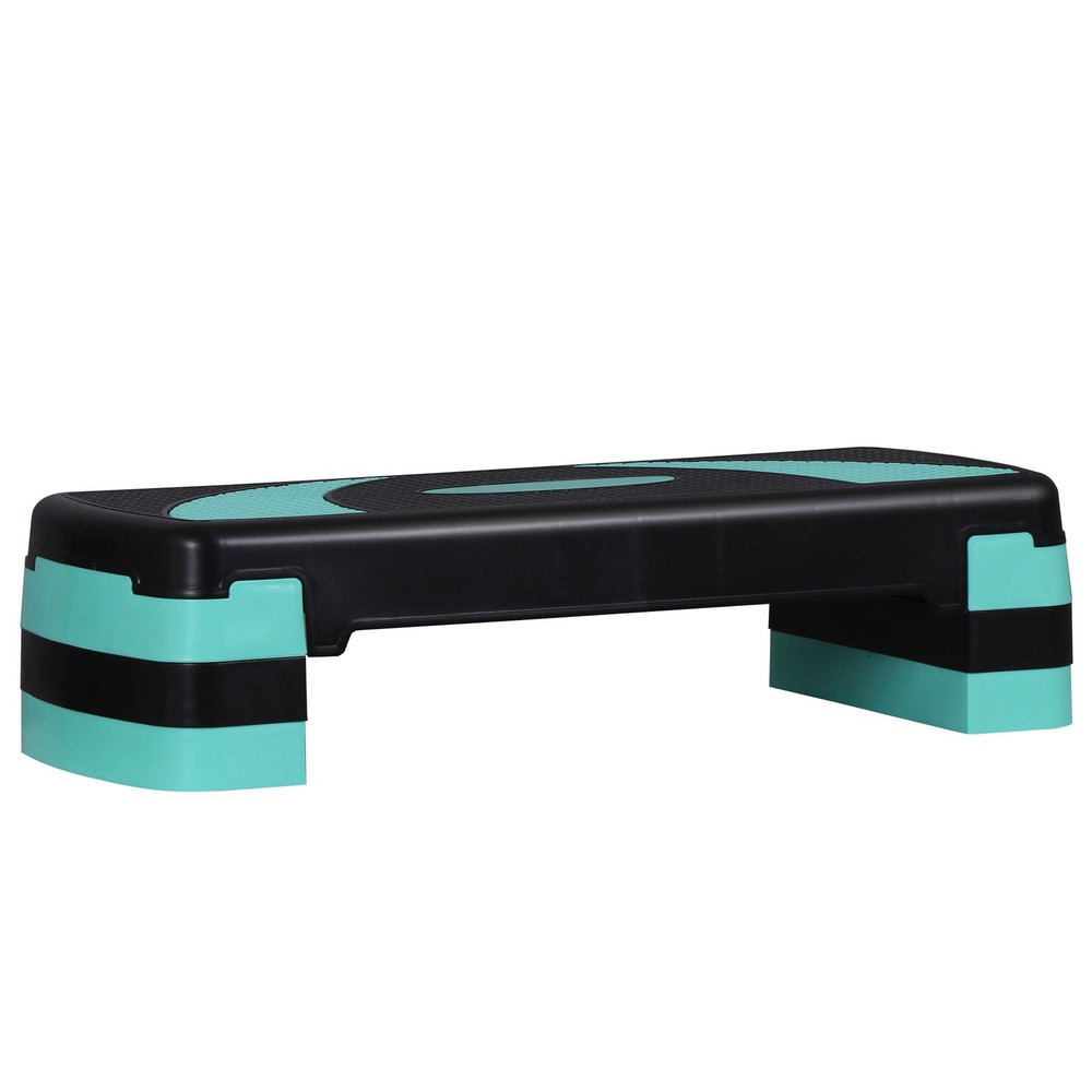 31" Aerobic Exercise Folding Step Platform for Workout 3 Height Stepper Green