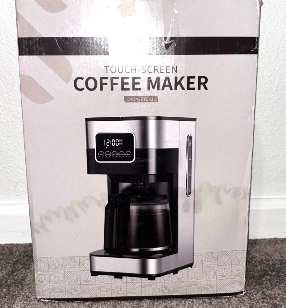 12-Cup Touchscreen Coffee Maker CM1429TE-UL Programmable Stainless Steel OpenBox