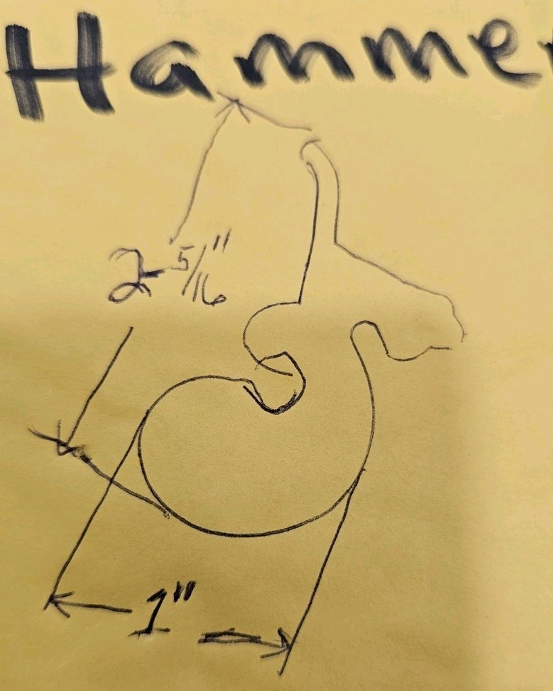 Spainish Black Powder Muzzleloader Lock Hammer - See Diagram