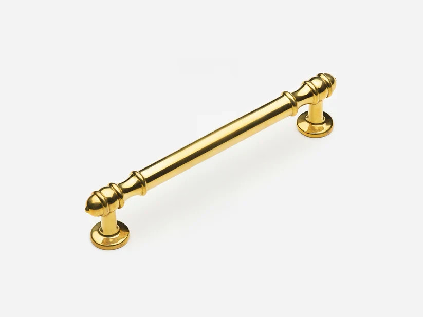 TRADITION HARDWARE | DESERET PULL |  6" |  Polished Brass (Lacquered)