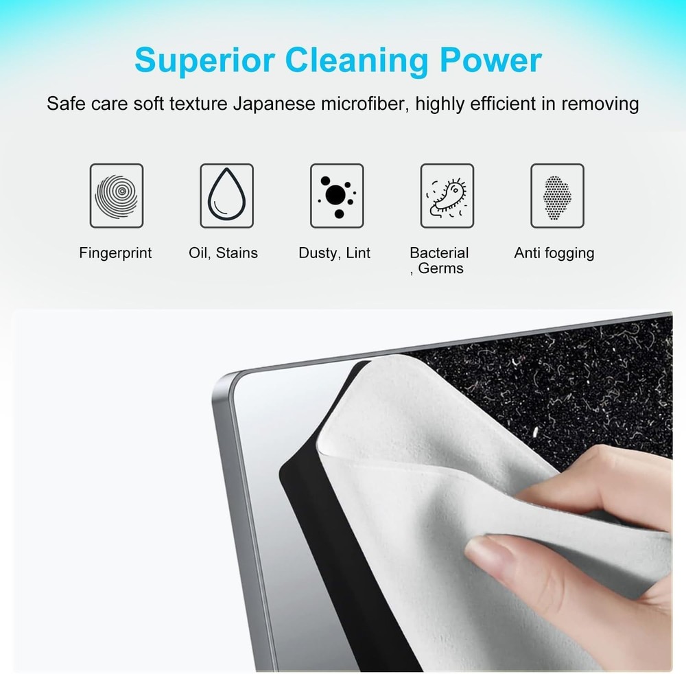 2 Pack Microfiber Liner Cloths for MacBook - Safe Screen & Keyboard Care
